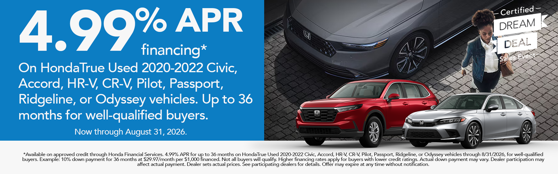 Honda Certified Pre Owned Special