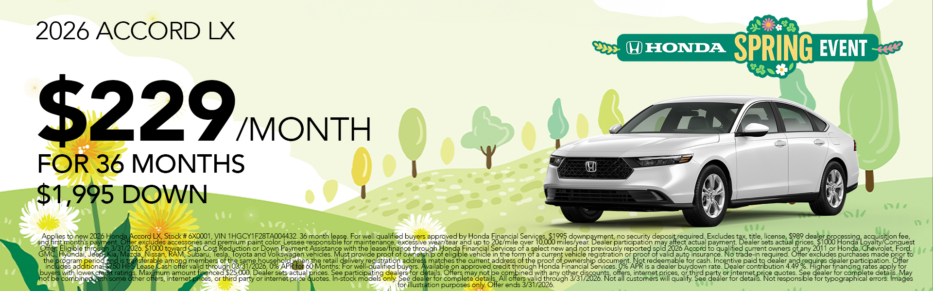 New 2026 Accord LX