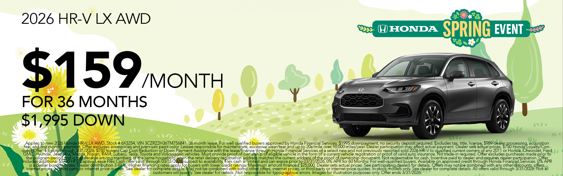 New 2026 HR-V LX