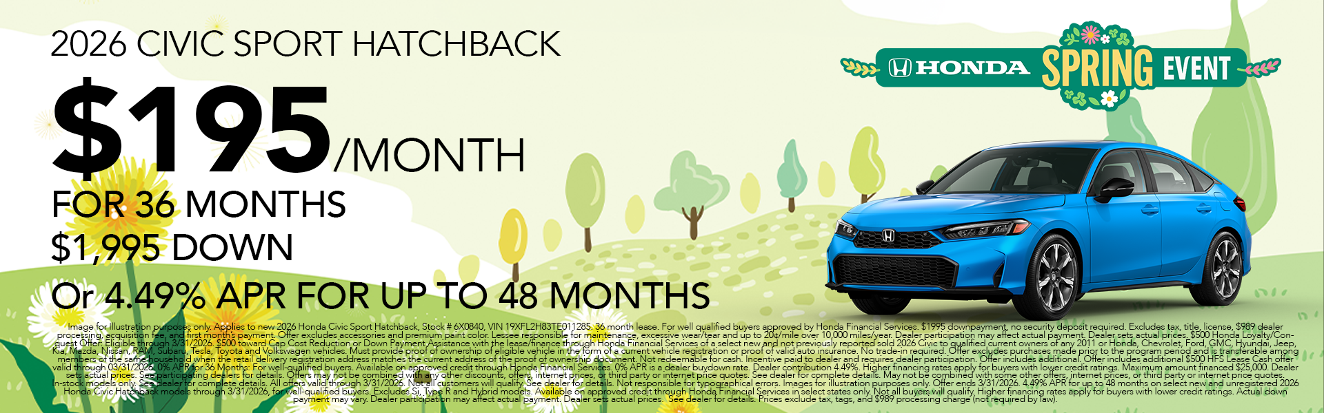 New 2026 Civic Sport Hatchback