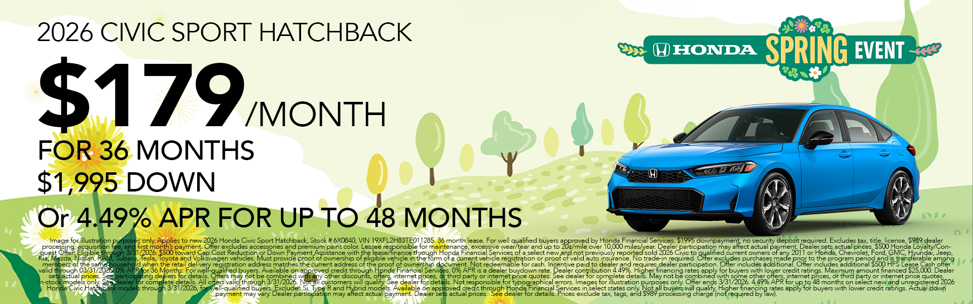 New 2026 Civic Sport Hatchback