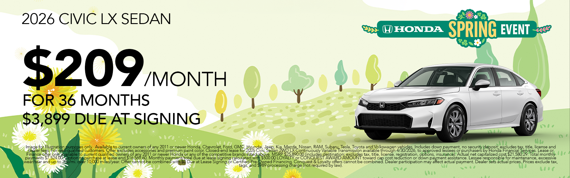 New 2026 Civic LX Sedan